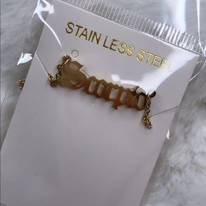 Scorpio zodiac gold necklace